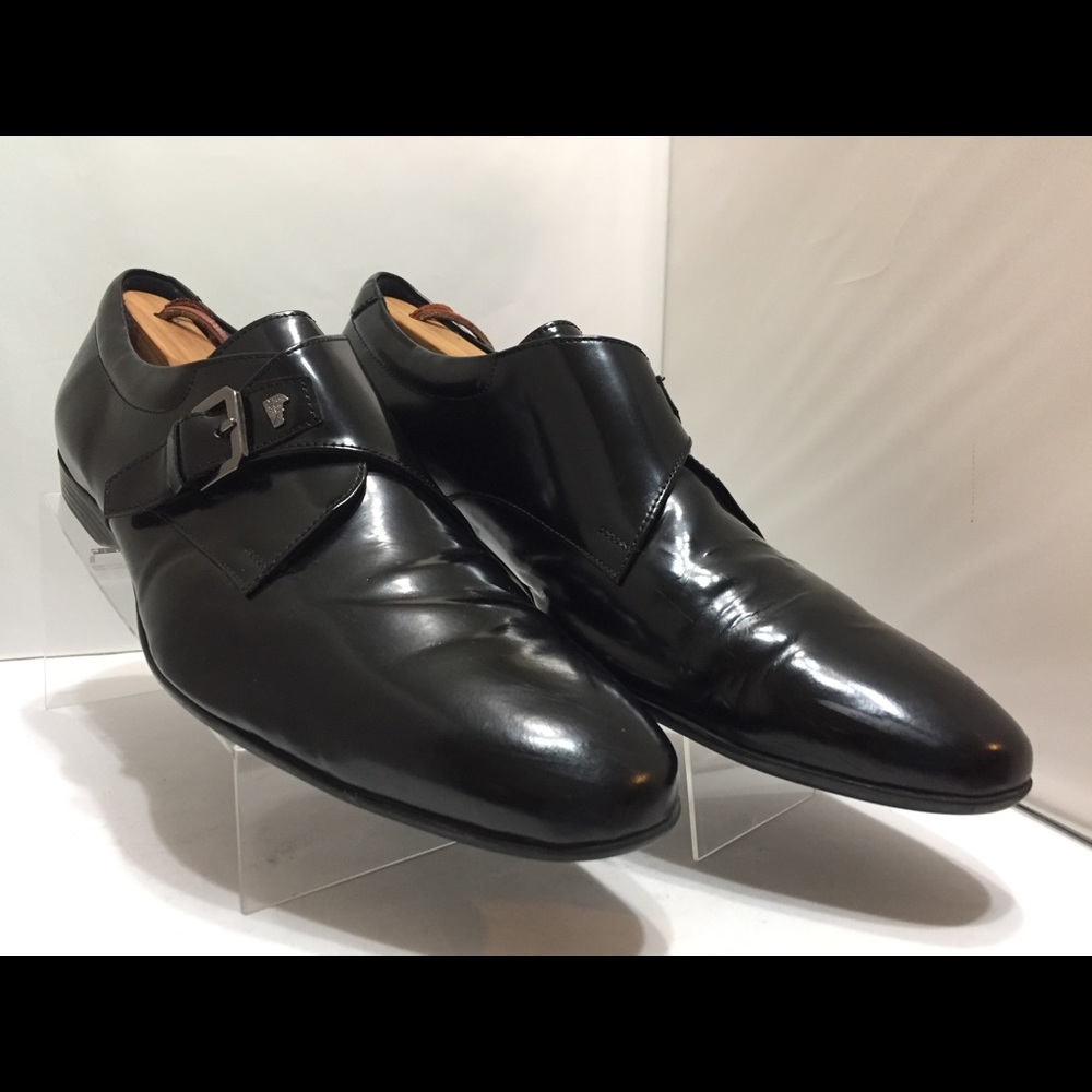 Versace Collection Monk Strap Black Leather EUR 45